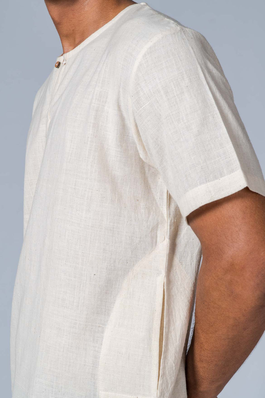 Off-white Handwoven Shirt - TYLER - Upasana Design Studio
