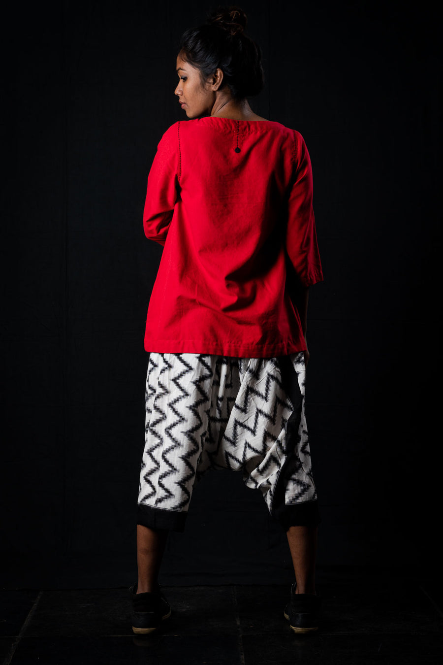 Red Top and Turkish Pants - RATANJALI SET