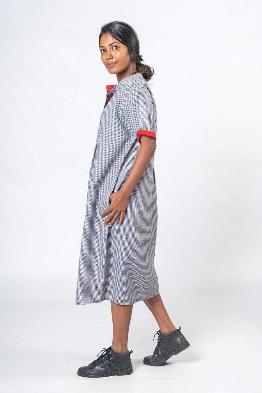 Kutch Embroidery Linen Dress- GEET