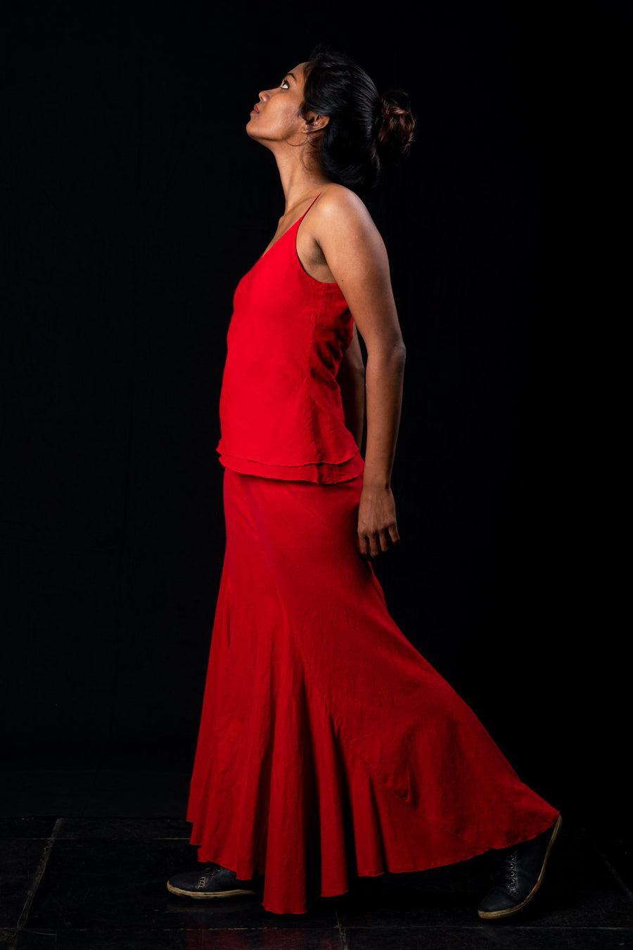 Red Vowl Top and Kakoli Skirt - WRITU SET