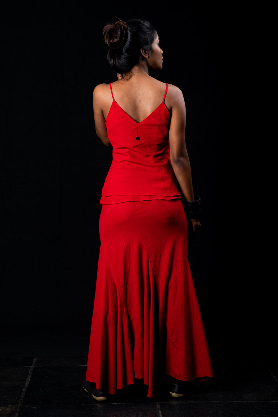 Red Vowl Top and Kakoli Skirt - WRITU SET