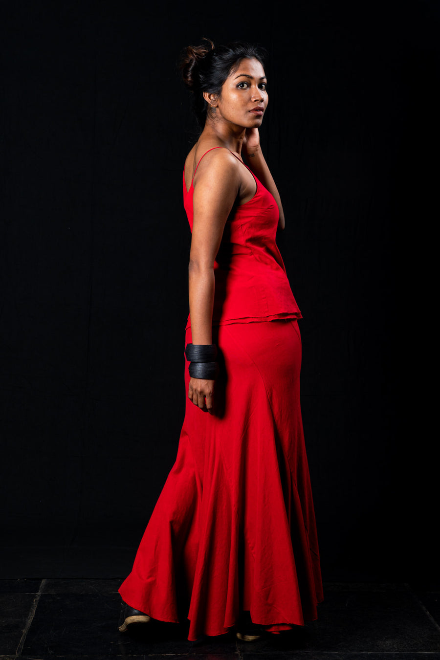 Red Vowl Top and Kakoli Skirt - WRITU SET