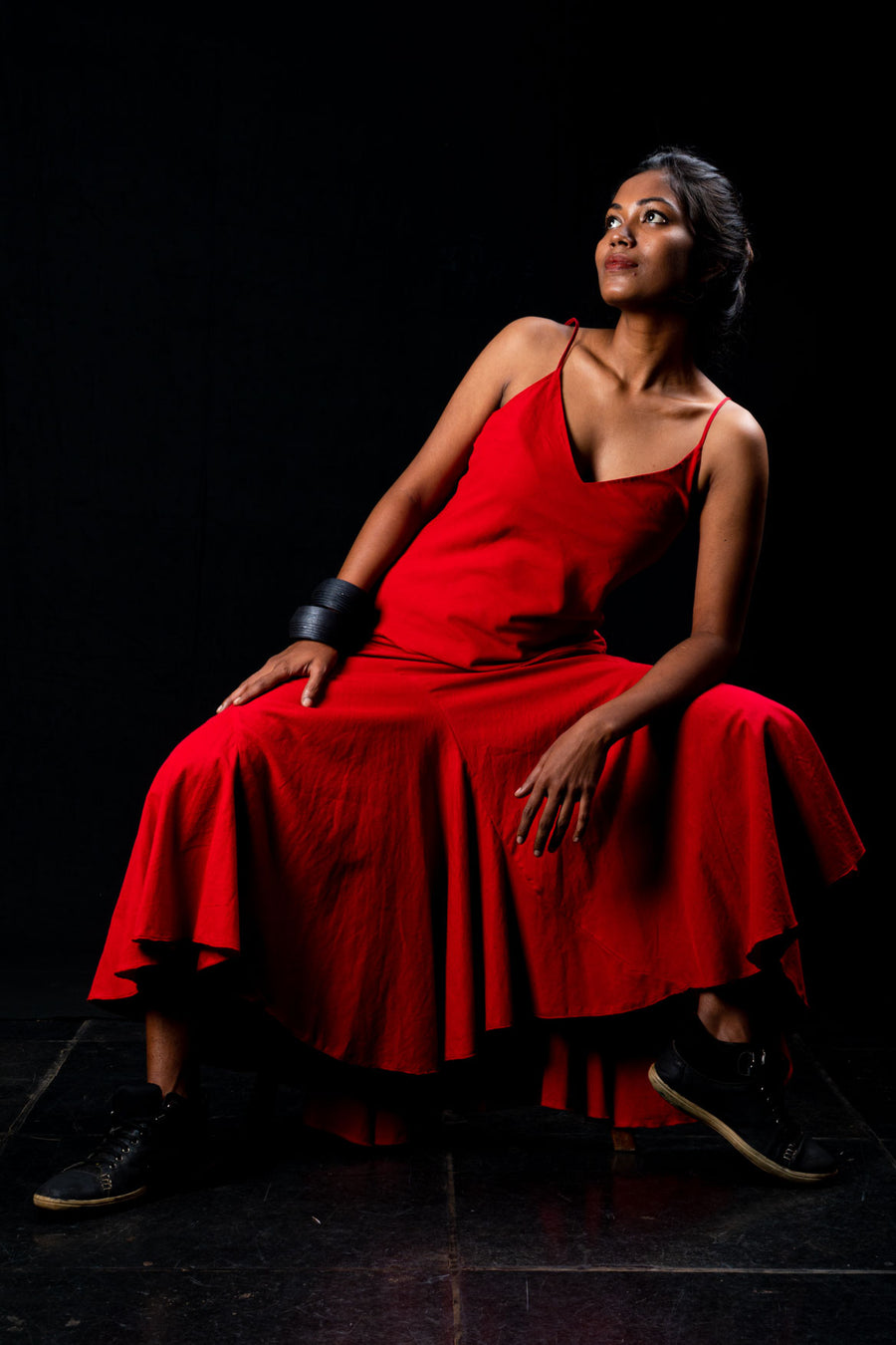 Red Vowl Top and Kakoli Skirt - WRITU SET