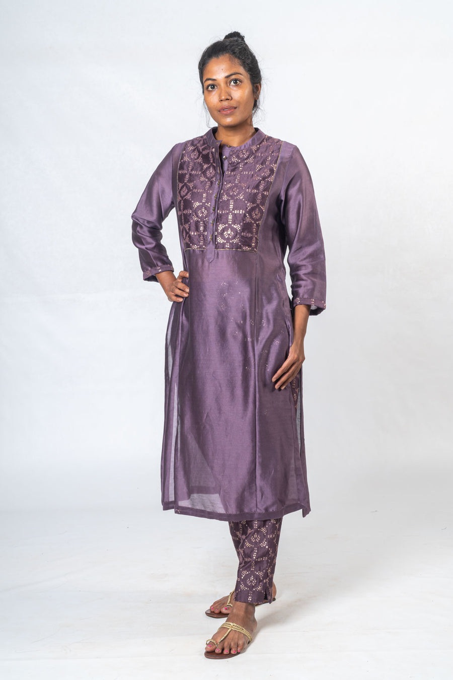 Chanderi Silk Kurta and Trousers - URVA SET