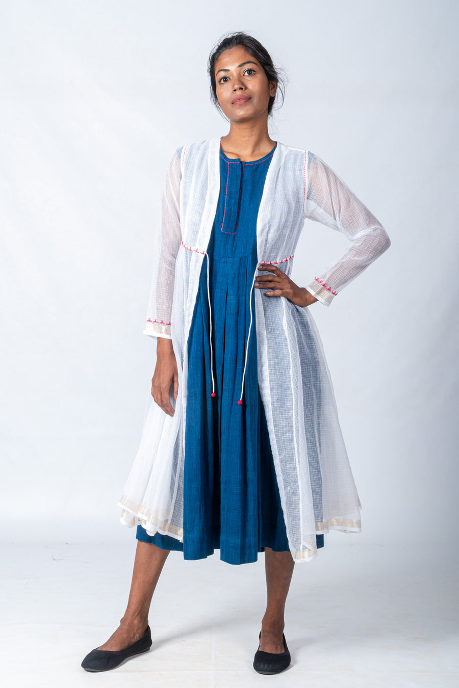 White Cotton Jacket - Neelanjana