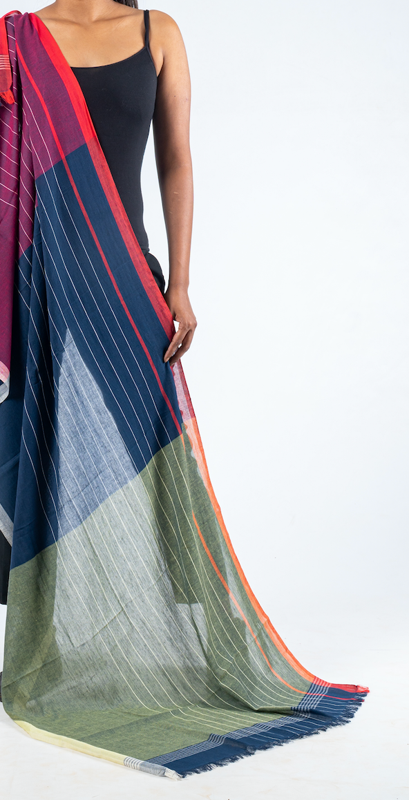 Handwoven Organic Cotton Scarf - VAANAM