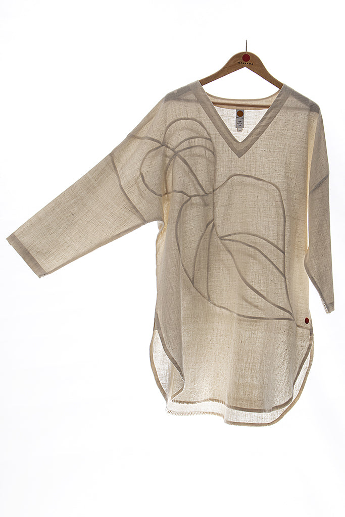 Wearable Art by Susan- Hand Spun and Hand Woven Khadi - Off White- MITRA