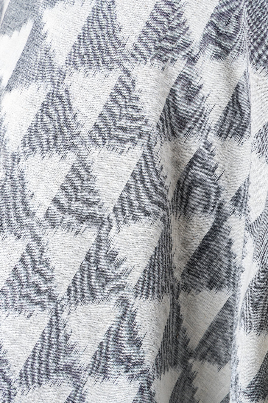 White and Grey Ikat Triangles - Turkish Mid Length Pant