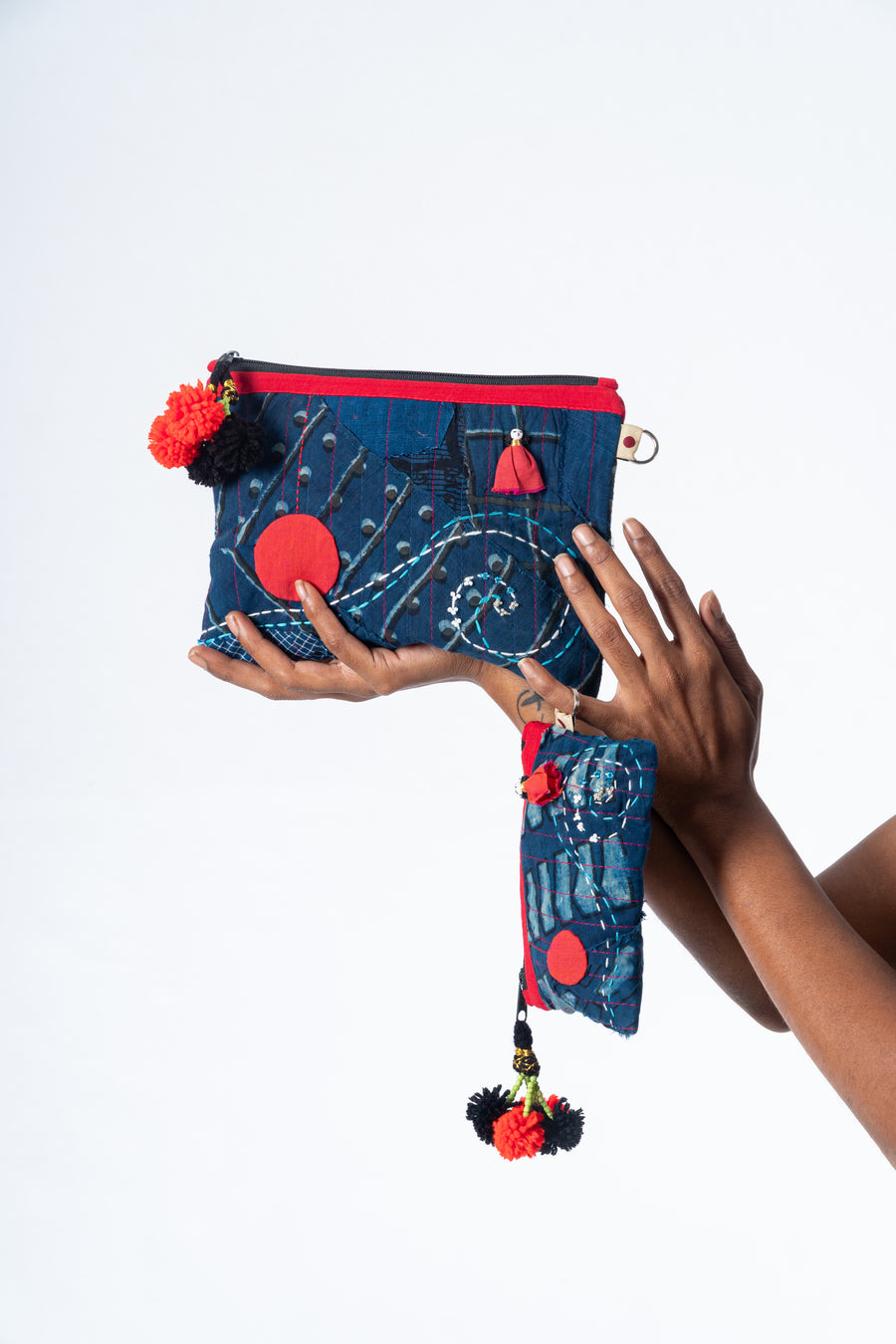 Upcycled Organic Cotton Tsunamika Pouch- ALAI