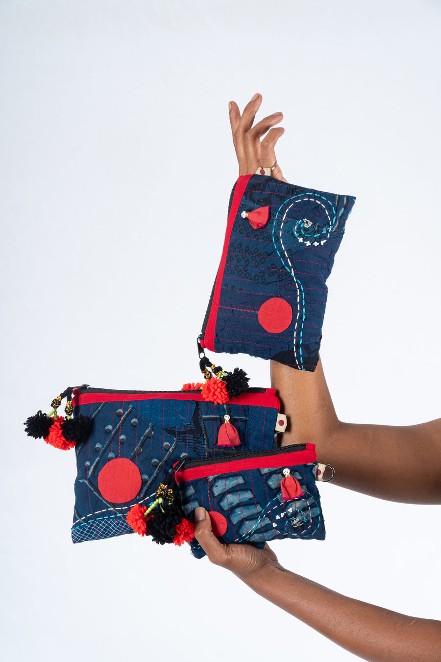 Upcycled Organic Cotton Tsunamika Pouch- ALAI