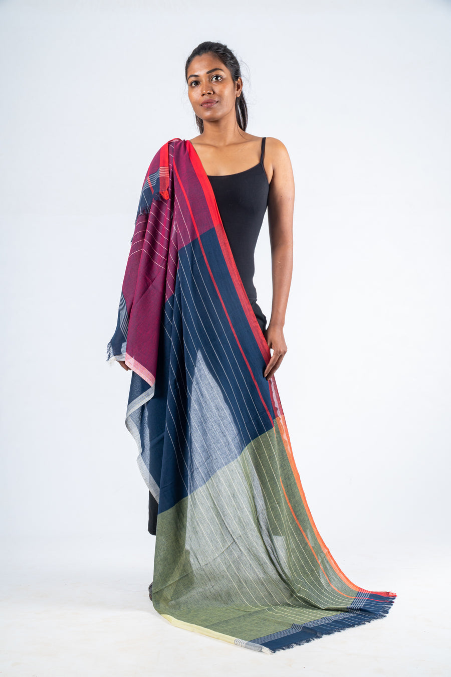 Handwoven Organic Cotton Scarf - VAANAM