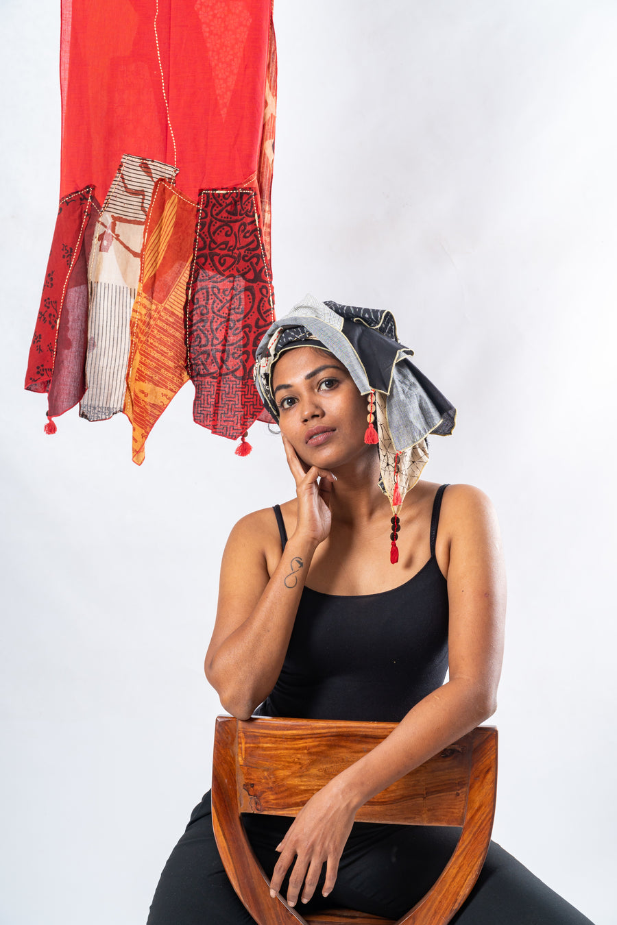Red Upcycled Stole