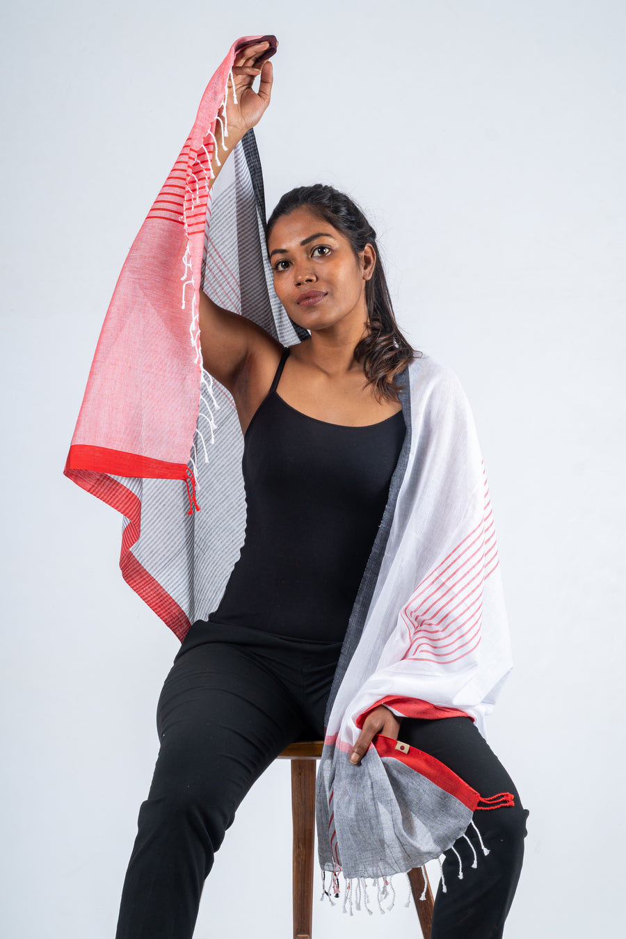 Handwoven Organic Cotton Scarf- FALAK