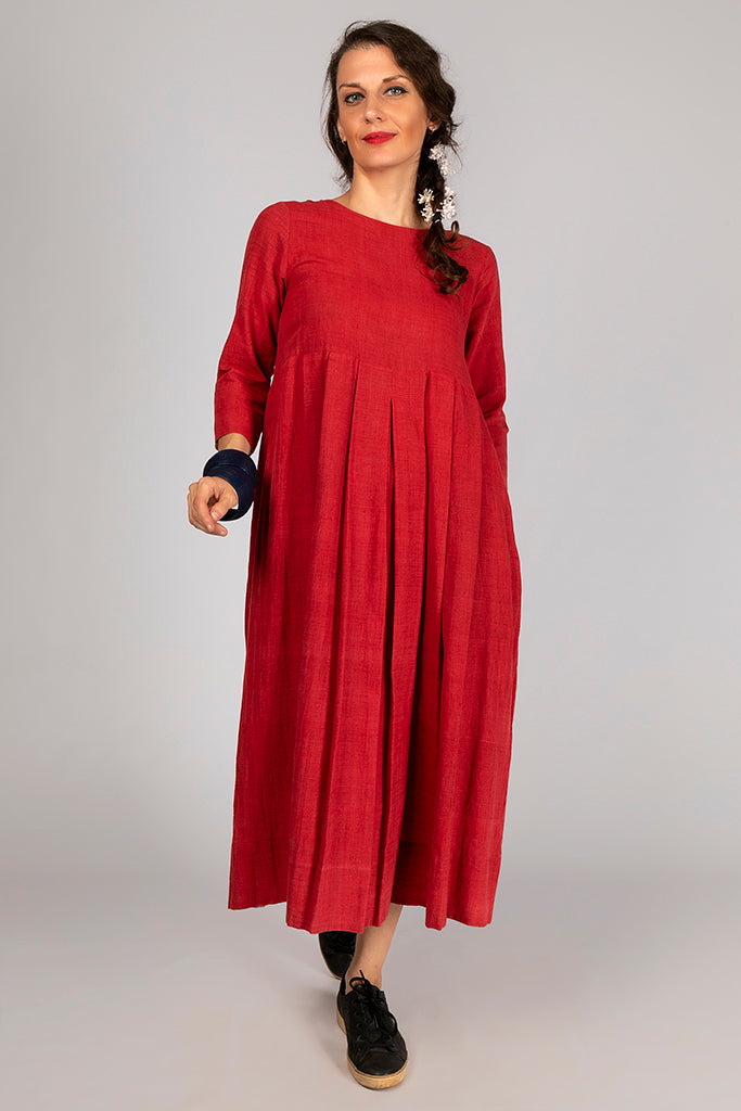 Madder Red Hand Spun Handwoven Pihu Set