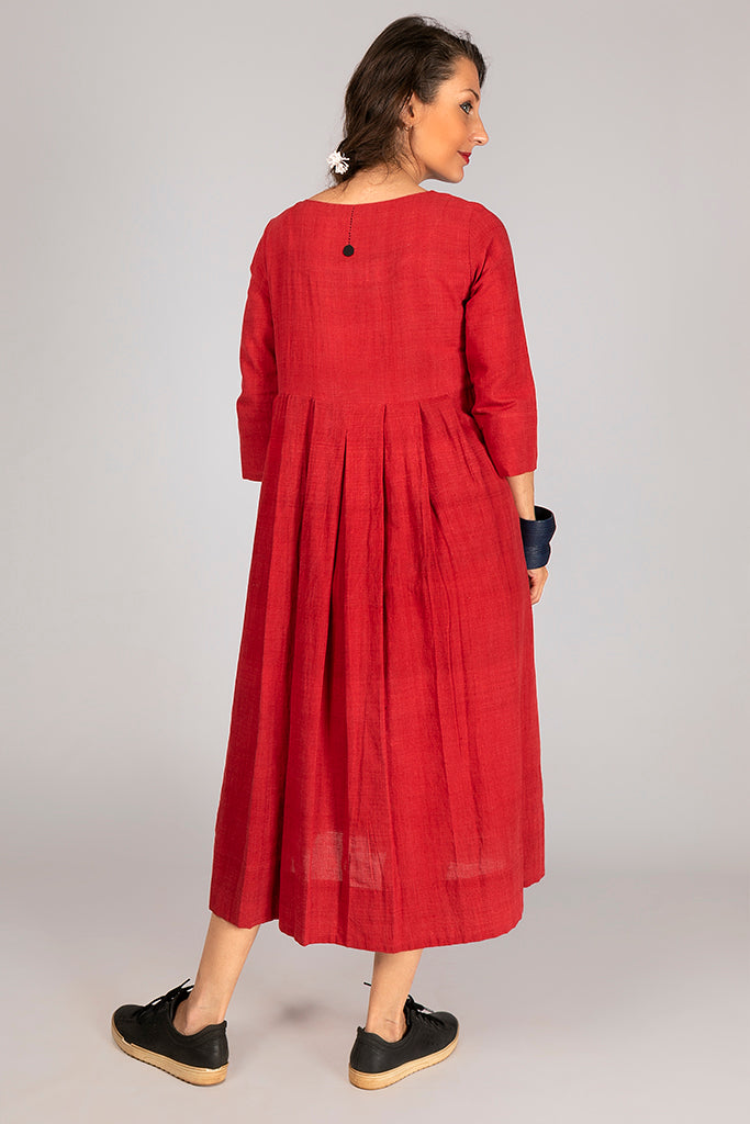 Madder Red Hand Spun Handwoven Pihu Set