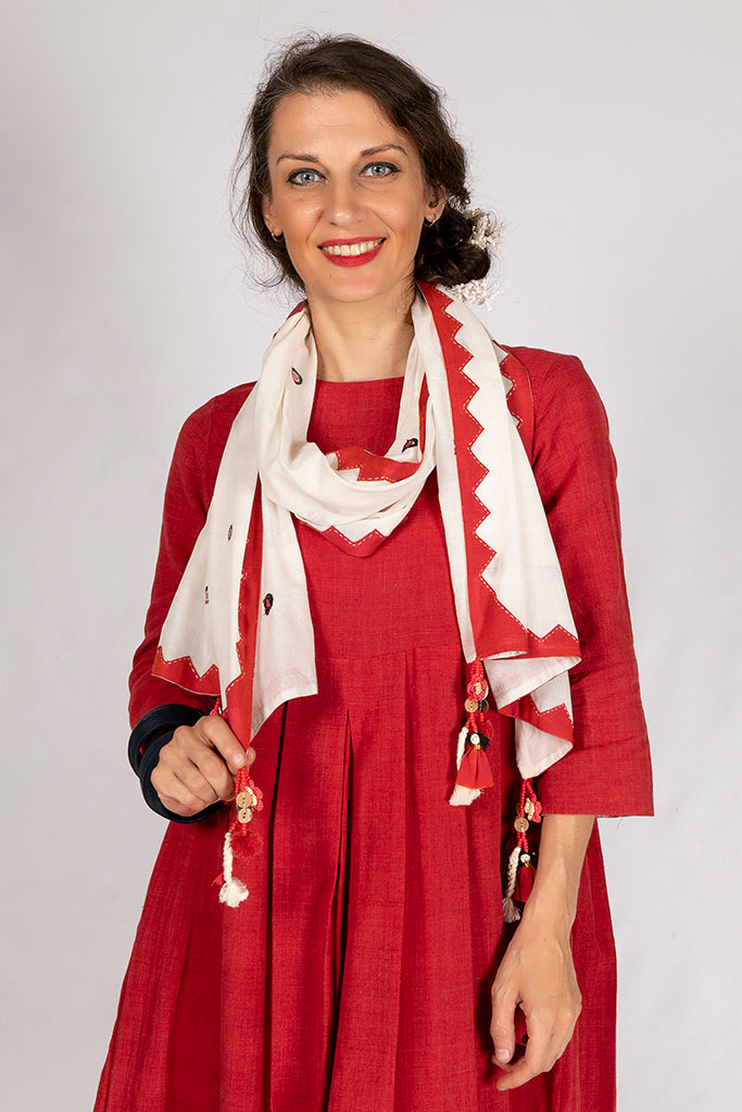 Madder Red Hand Spun Handwoven Pihu Set