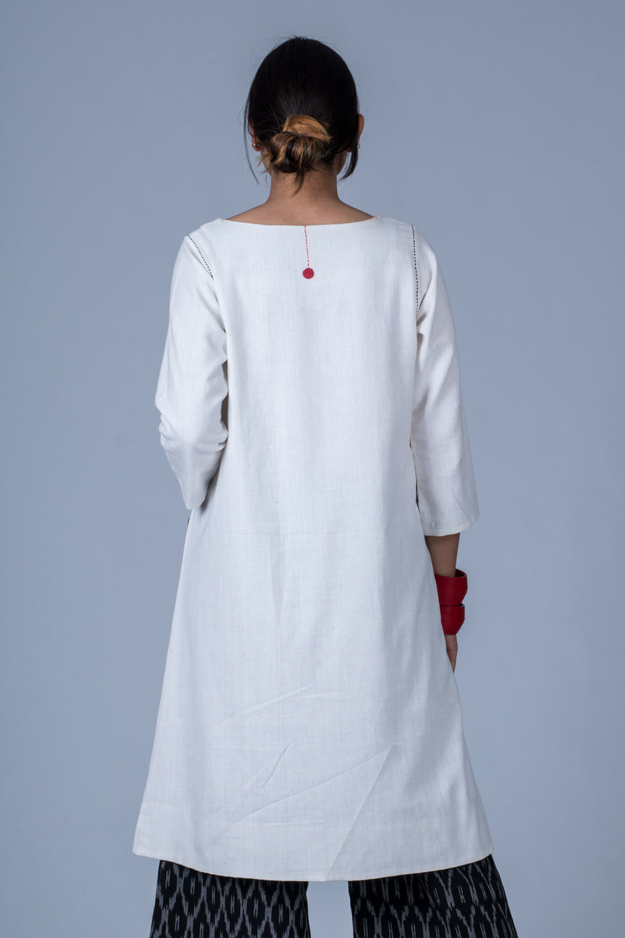 Set of 2- Saya Handwoven Kurta & Ikat Pants